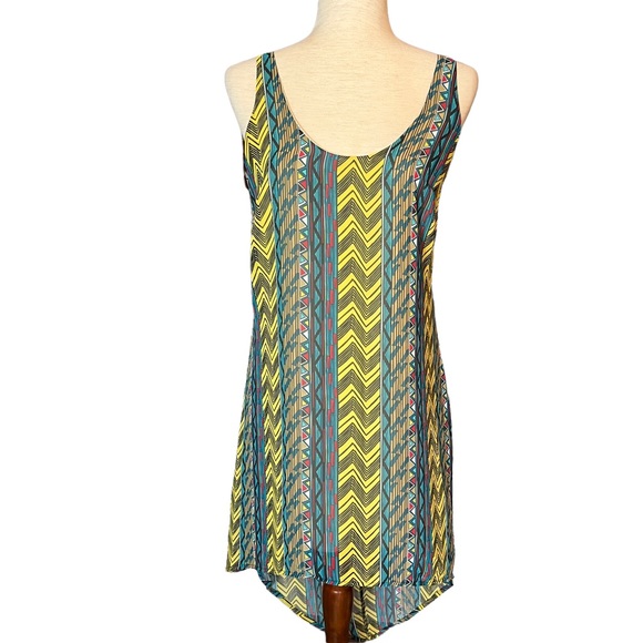Dex Dresses & Skirts - DEX vertical strips aztec design tank dress high low Size Small EUC